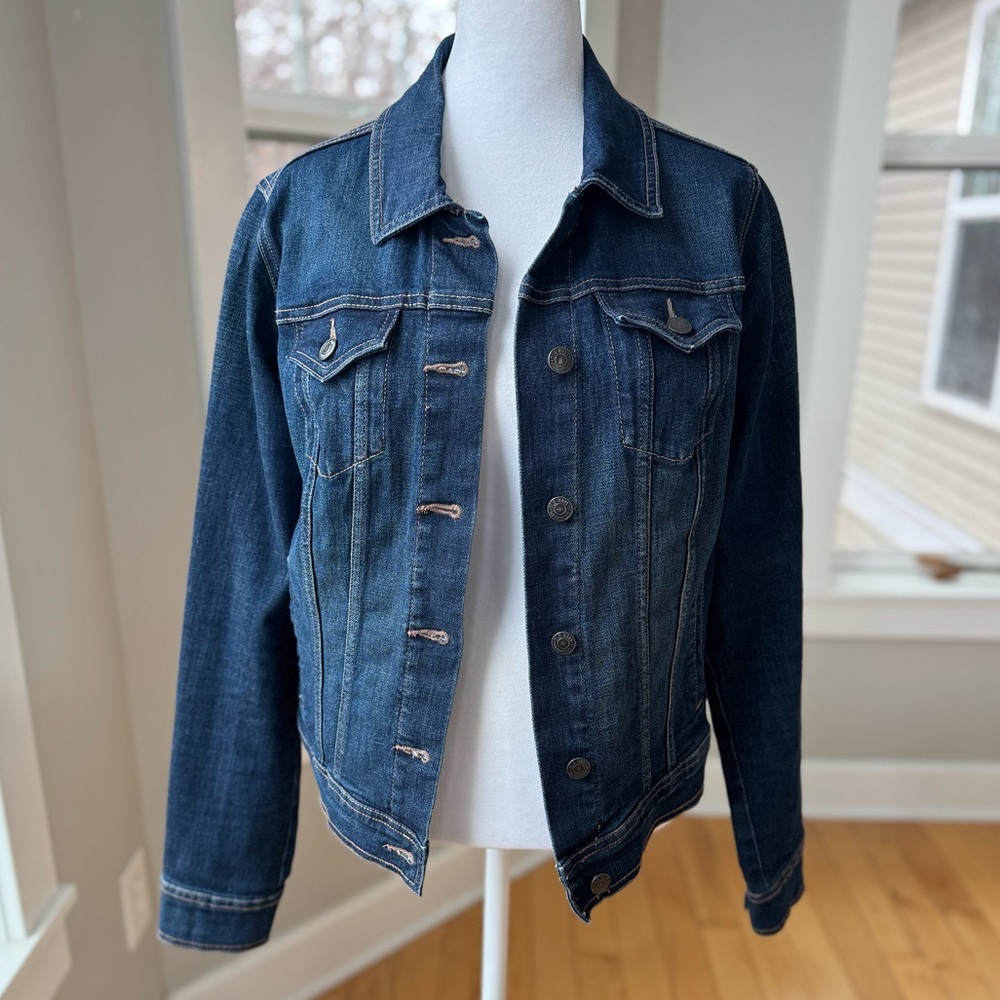 Old Navy Dark Blue Classic Rinse Denim Jean Jacket Size Medium
